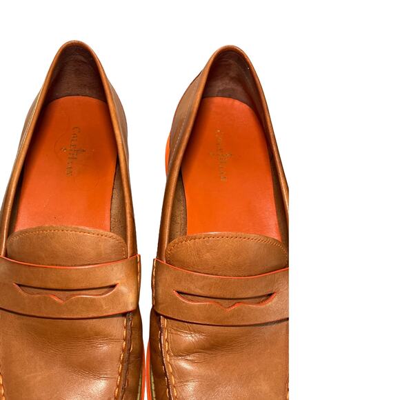 Cole Haan LunarGrand Women’s Loafers Tan Leather Penny Slip-On Shoes 10.5B - Picture 4 of 8